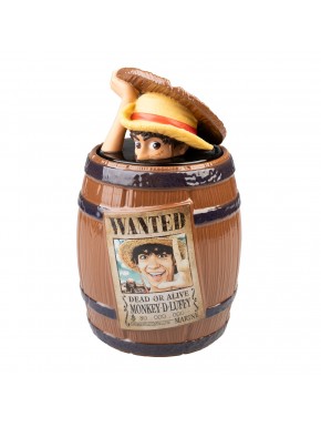 Galletero de One Piece Monkey D. Luffy con diseño en barril