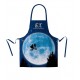 Delantal de cocina E.T. con diseño de la luna