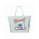 Bolsa shopping XL Stitch turquesa diseño Hawaiano