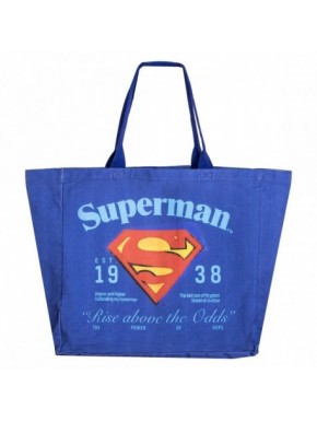 Sac shopping XL Superman bleu foncé