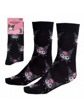 Calcetines negros Hello Kitty Kuromi diseño divertido