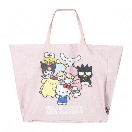Bolsa rosa claro Hello Kitty e amigos