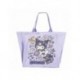 Grand sac shopping Hello Kitty Kuromi lilas avec design amusant