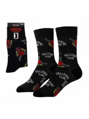 Calcetines negros Stranger Things Hellfire Club