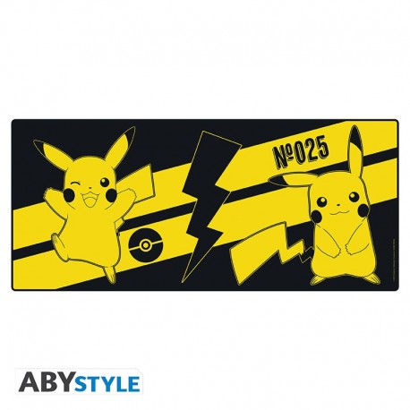 Mousepad XXL Pokémon con Pikachu diseño amarillo y negro