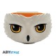 Cuenco 3D de Hedwig de Harry Potter en blanco y amarillo