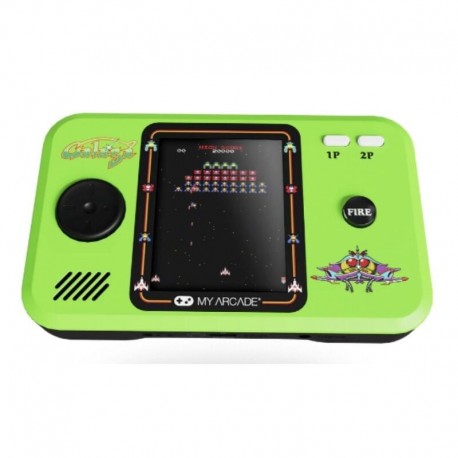 Consola Pocket Player Galaga 2 MY ARCADE en verde