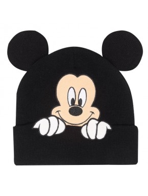Gorro negro con orejas de Mickey Mouse espiando