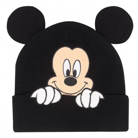 Gorro negro con orejas de Mickey Mouse espiando