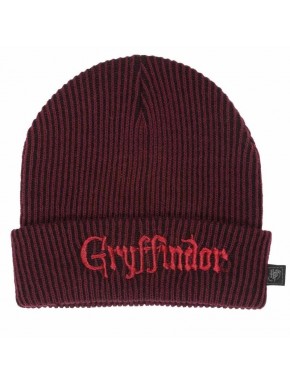 Bonnet bordeaux Gryffondor avec broderie rouge