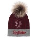 Gorro Pompón Gryffindor burdeos con león y pompón