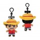 Chaveiro pelúcia de Monkey D. Luffy com chapéu amarelo