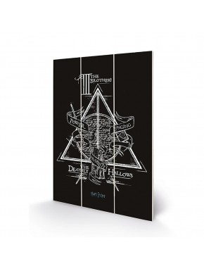 Marco de madera con diseño de las Reliquias de la Muerte de Harry Potter