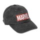 Gorra negra con logo Marvel en rojo y blanco