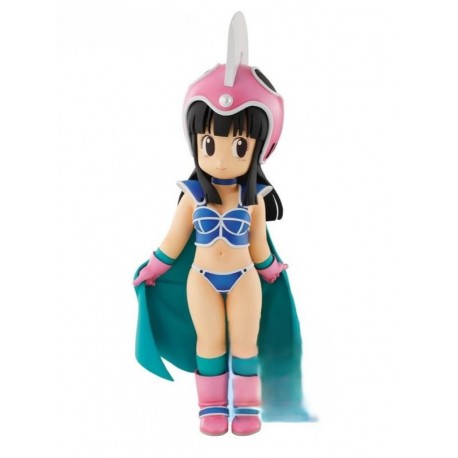 Figura de Chi-Chi de Dragon Ball con bikini azul y casco rosa