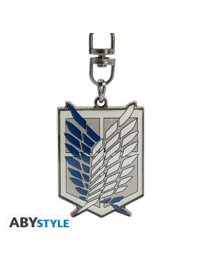 Llavero metálico con emblema de los Scouts de Attack On Titan