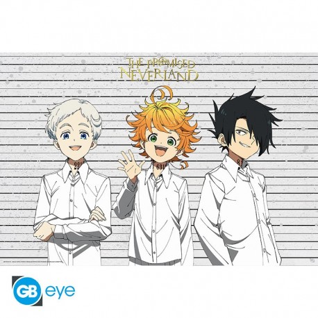 Poster maxi de The Promised Neverland com Emma, Norman e Ray