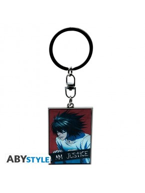 Llavero lenticular de metal Death Note con diseño de L