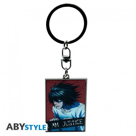 Llavero lenticular de metal Death Note con diseño de L