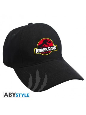Gorra negra de Jurassic Park con logotipo