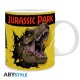 Taza Jurassic Park con diseño de T-Rex