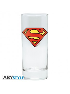 Vaso de cristal con logo de Superman