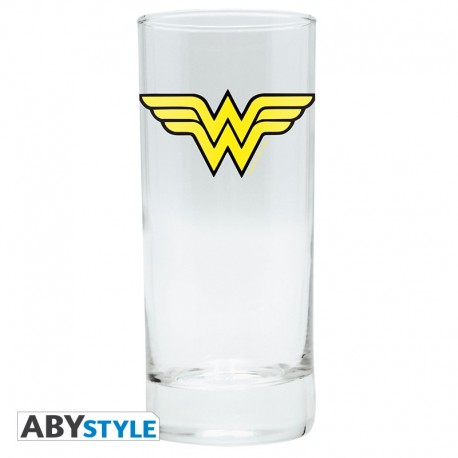 Vaso de Wonder Woman 290ml con logotipo amarillo DC Comics
