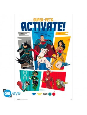 Poster maxi de Superpets de DC Comics con super mascotas