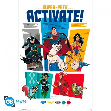 Poster maxi de Superpets de DC Comics con super mascotas