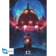 Poster E.T. con nave espacial y fondo estrellado