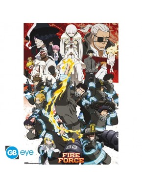 Poster Fire Force temporada 2 com personagens principais
