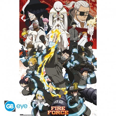 Poster Fire Force temporada 2 com personagens principais