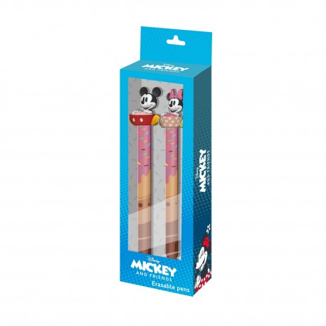 Pack de bolígrafos gel borrables Disney Mickey y Minnie