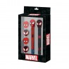 Set de Stylo et Crayon Marvel Spiderman avec Gommes