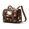 Sac à Dos Satchel Hello Kitty Carrés Marron