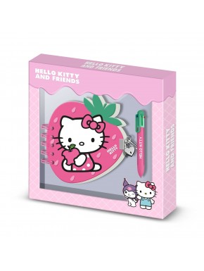 Pack journal fraise et stylo Hello Kitty