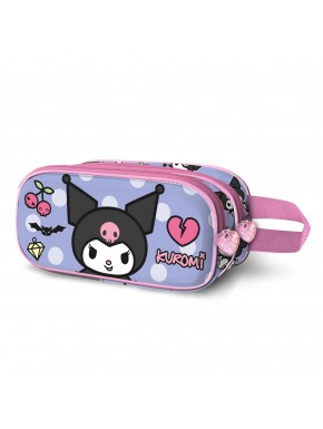 Trousse double mauve Hello Kitty Kuromi Rebel