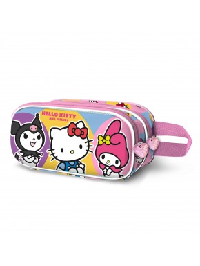 Trousse Hello Kitty rose avec design 3D