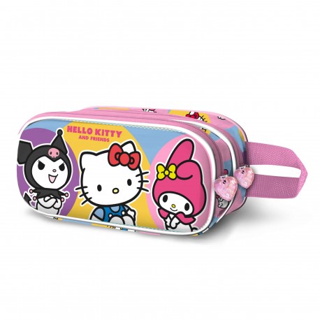 Trousse Hello Kitty rose avec design 3D