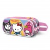 Estojo 3D Duplo Rosa Hello Kitty Happy