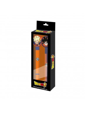 Ensemble stylo et crayon Dragon Ball avec figures 3D