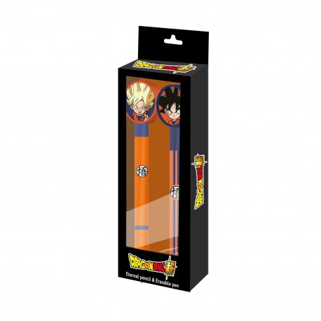 Ensemble stylo et crayon Dragon Ball avec figures 3D