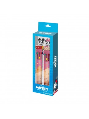 Ensemble de stylos multicolores Disney Mickey et Minnie