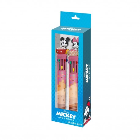 Ensemble de stylos multicolores Disney Mickey et Minnie