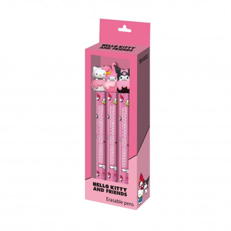 Bolígrafos de gel borrables Hello Kitty con figuras 3D