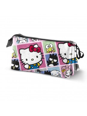 Trousse Triple Hello Kitty multicolore