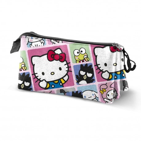Trousse Triple Hello Kitty multicolore