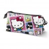 Estojo Triplo Hello Kitty Panels Multicolor