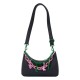 Bolsa Transversal Wicked 2 da Loungefly com detalhes em corrente verde e rosa