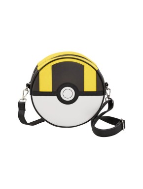Bolsa transversal Pokémon Ultraball Loungefly em preto, amarelo e branco